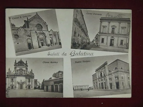 GALATINA Vedute FG viaggiata anni 50 #9203