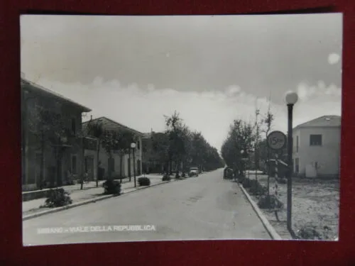 Misano Viale della Repubblica anni 50 viaggiata animata FG #12996