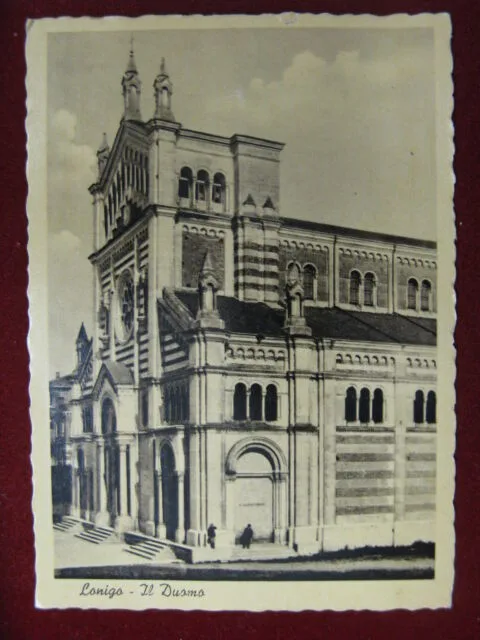 Lonigo il Duomo anni 50 viaggiata animata FG #13143