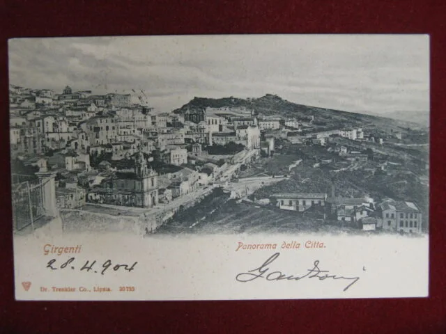 Girgenti Panorama della Città “900, viaggiata #12663