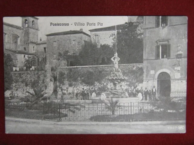Pontecorvo Villino Porta Pia anni 10/20 non viaggiata animata #12669