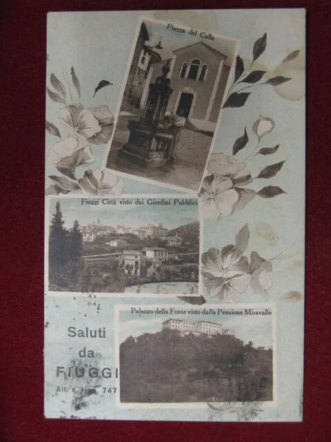 Fiuggi Saluti anni 30, viaggiata #12670