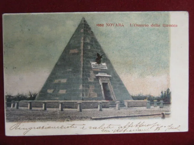 Novara L’Ossario della Bicocca primi del 900 viaggiata #12884
