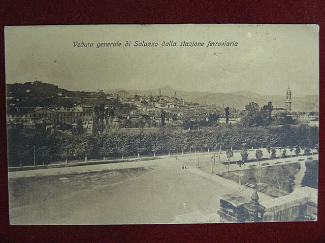 Veduta di Saluzzo dalla Stazione Ferroviaria “900, viaggiata #12903