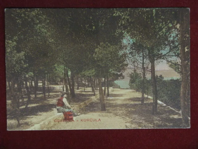 CURZOLA Croazia Veduta viaggiata anni 10 #11238