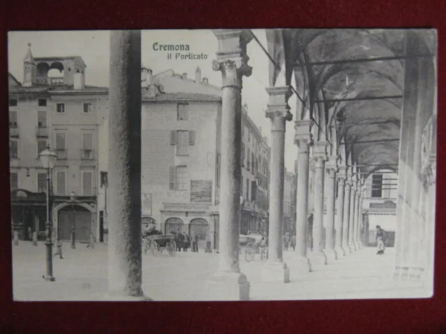 CREMONA Porticato anni 10/20 non viaggiata animata #12832