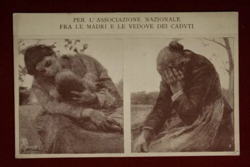 ASSOCIAZIONE NAZIONALE MADRI E VEDOVE DI GUERRA non viaggiata anni 20 #14241