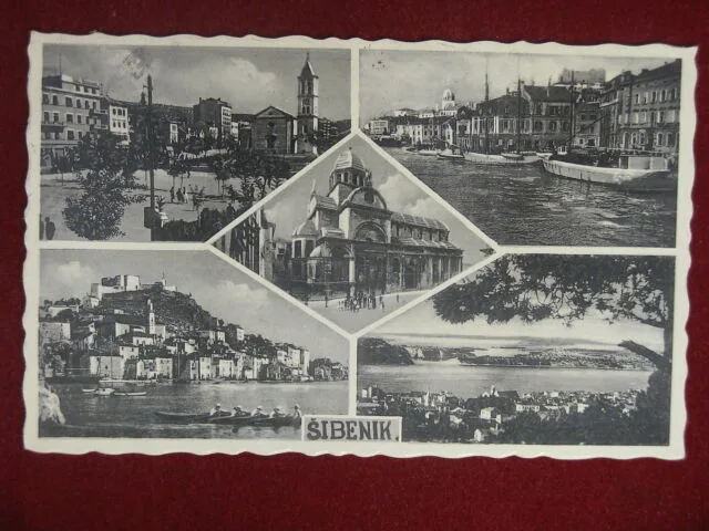 SIBENIK Croazia Varie Vedute viaggiata anni 30 #11299