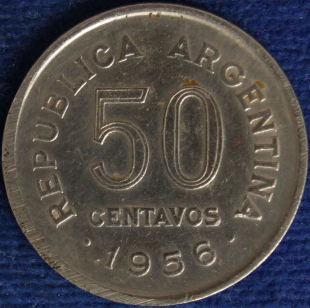 ARGENTINA 50 CENTAVOS 1956 #1492A