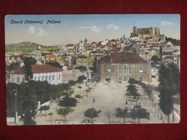 SIBENIK Croazia Poljana viaggiata anni 10 #11295