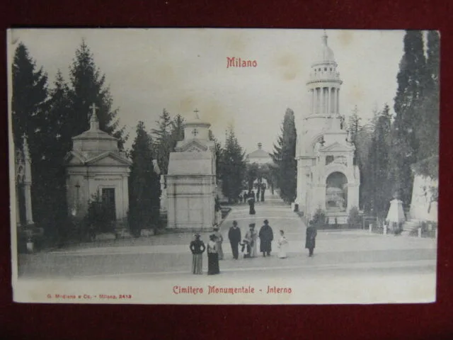 MILANO Cimitero Monumentale anni 10/20 non viaggiata #12805