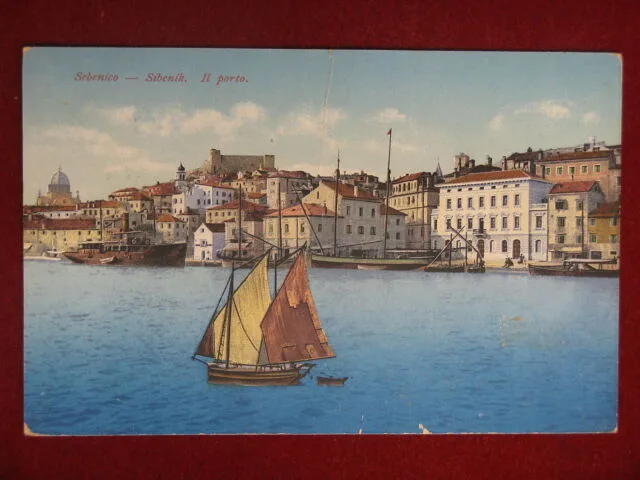 SEBENICO SIBENIK Croazia Porto viaggiata anni 10 #11293