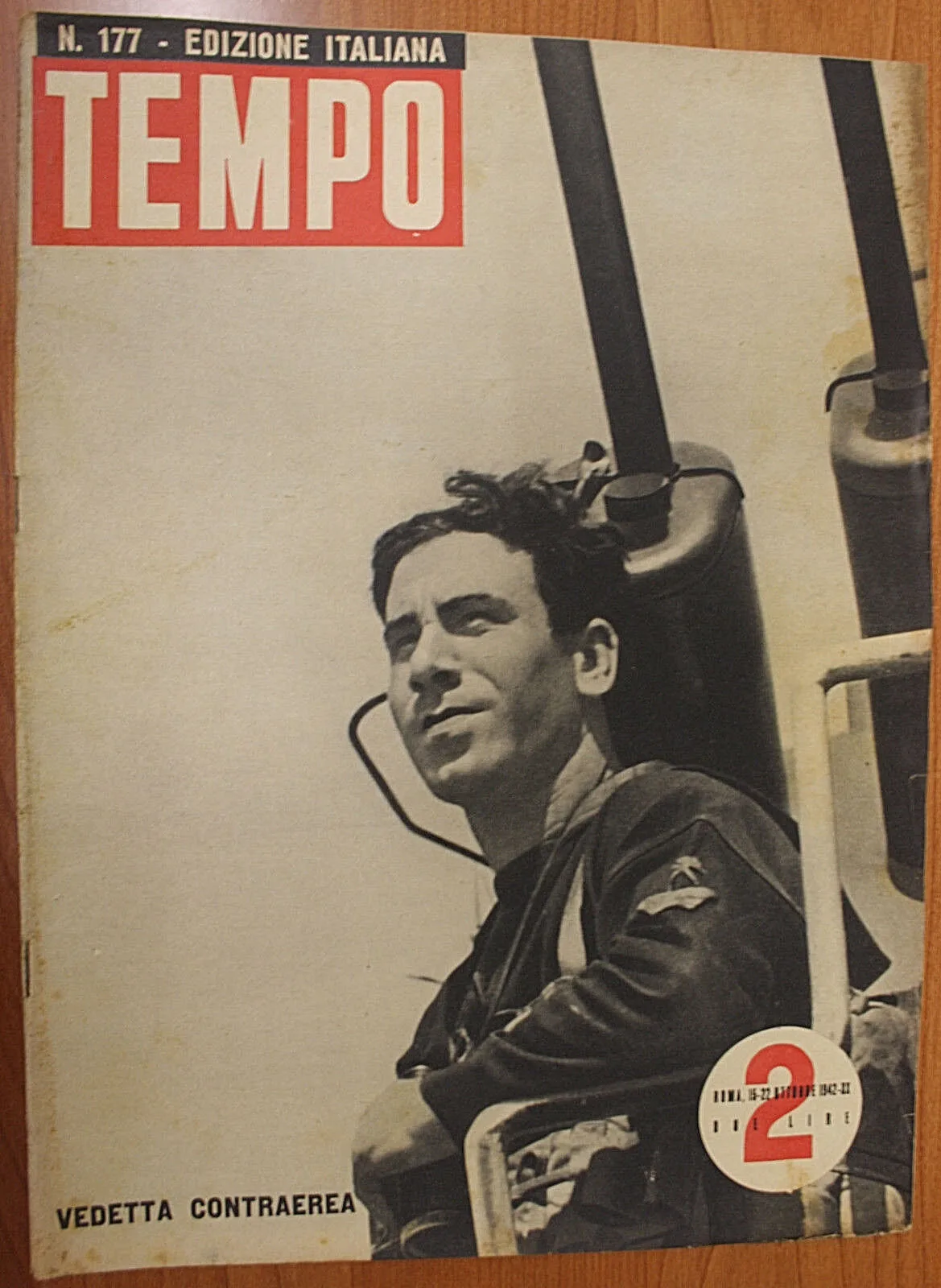 TEMPO n. 177 OTTOBRE 1942 VEDETTA CONTRAEREA #R177