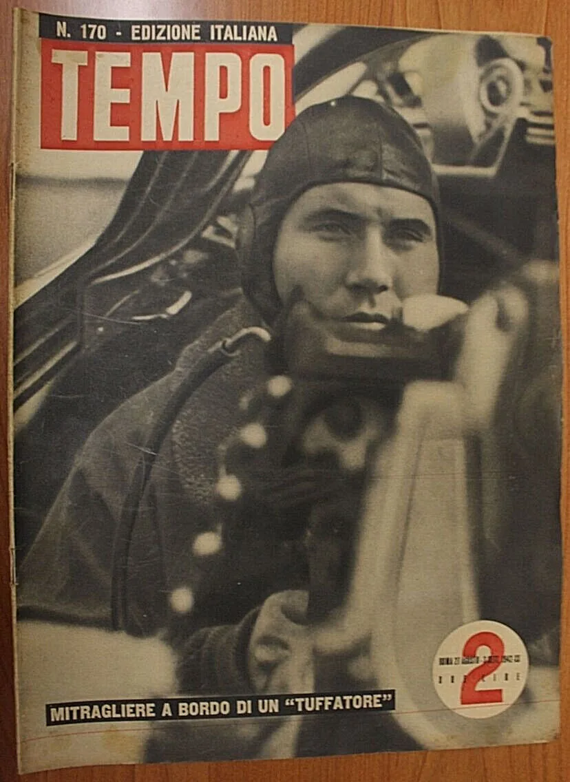TEMPO n. 170 SETTEMBRE 1942 MITRAGLIERE A BORDO DI UN TUFFATORE #R170
