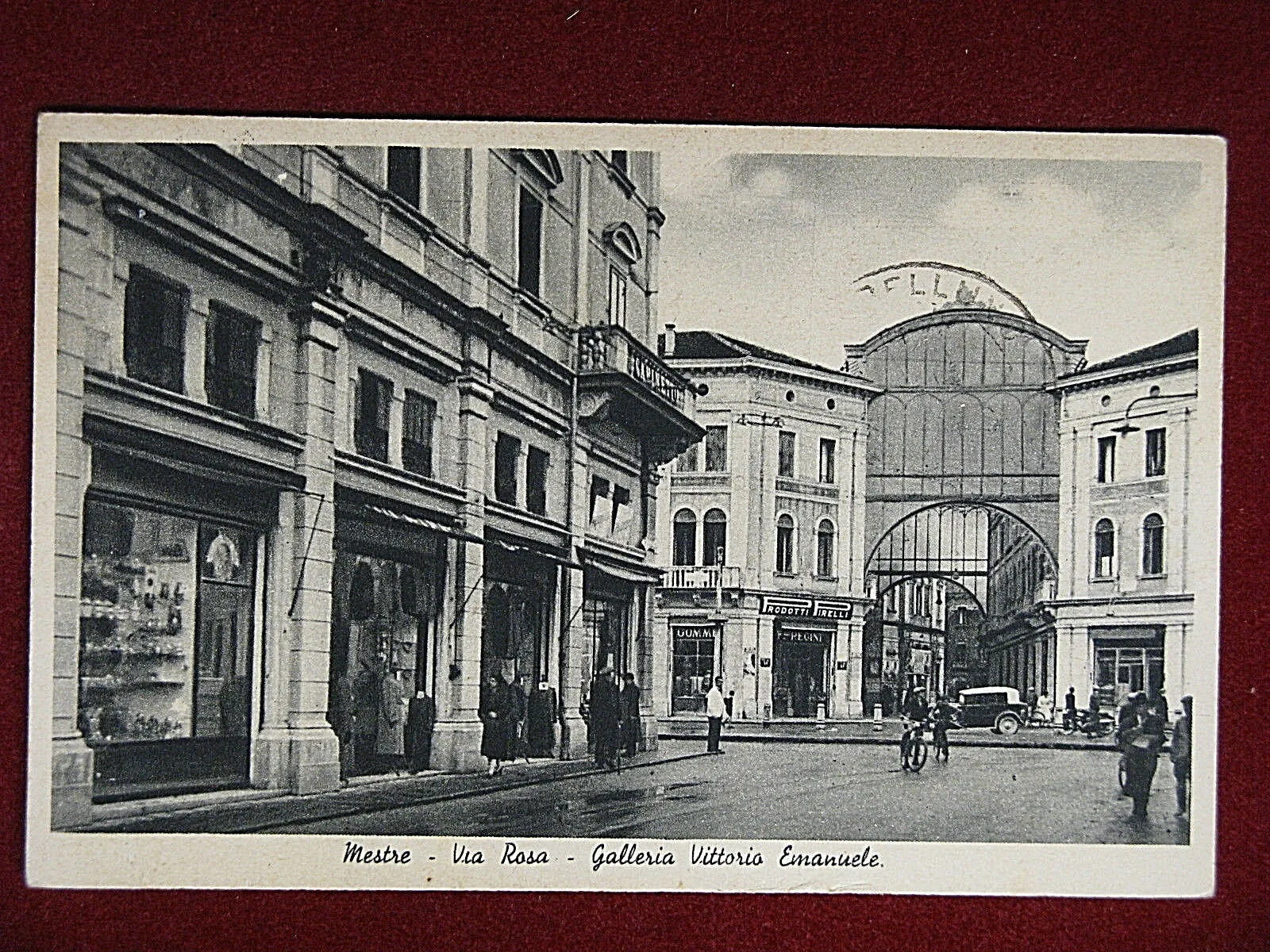MESTRE Via Rosa, Galleria Vitt. Emanuele – animata, auto, viagg, 1942 #15250