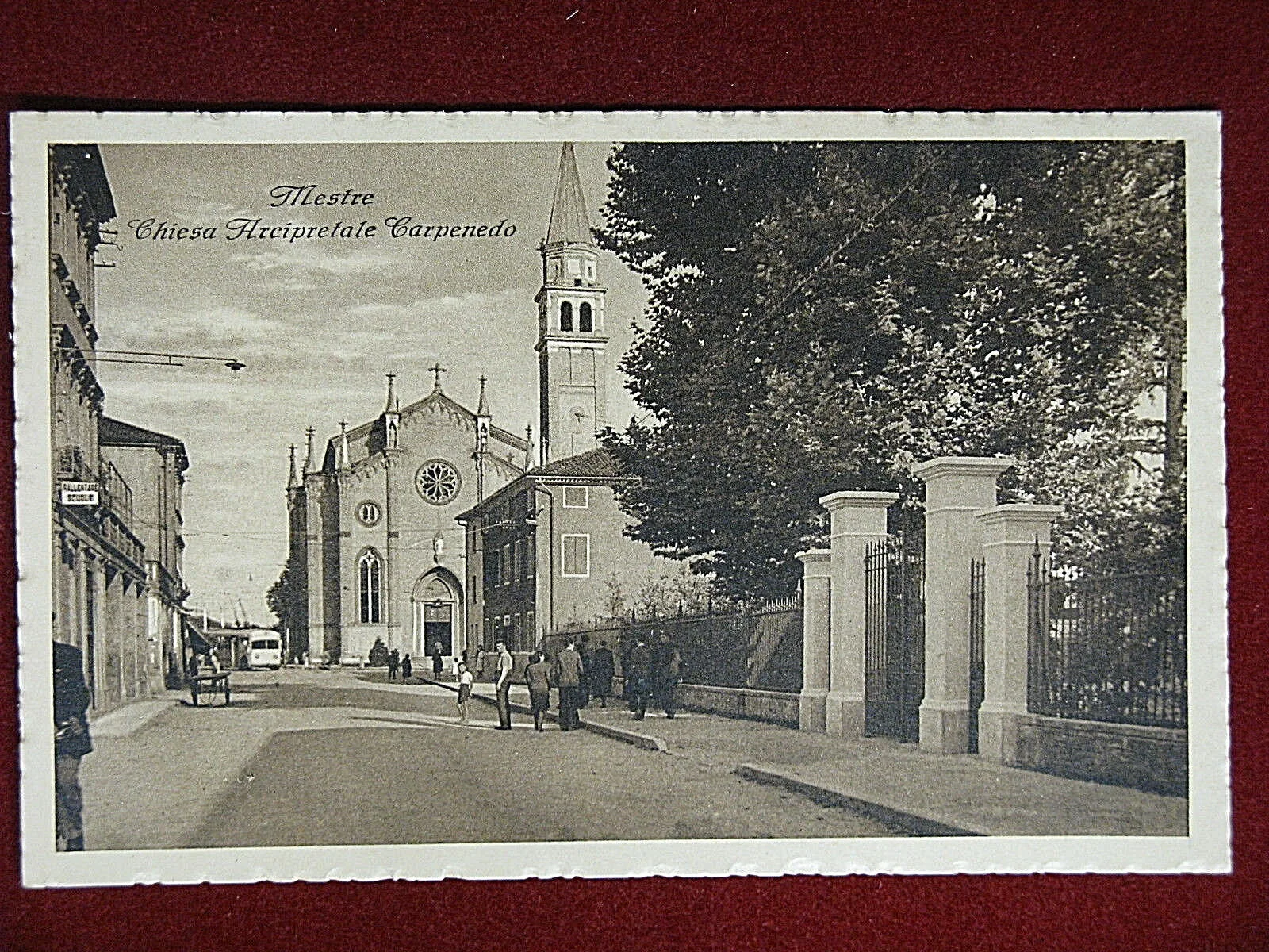 CARPENEDO Mestre Chiesa Arcipretale – no viaggiata, animata, anni 40 #14768
