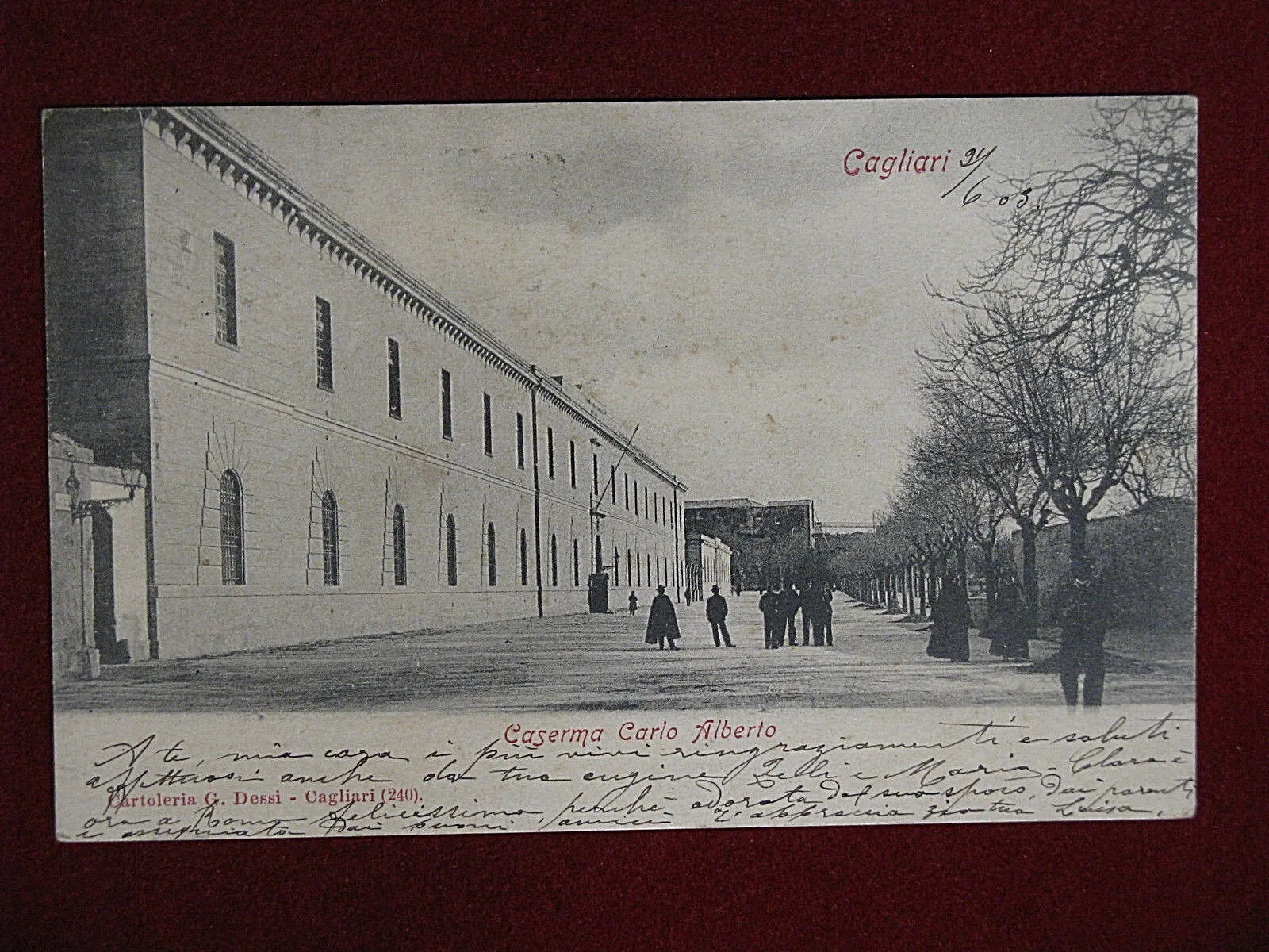 CAGLIARI Caserma Carlo Alberto – animata, viaggiata, “900 #15270