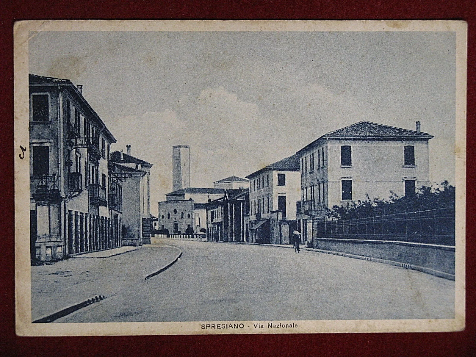 SPRESIANO Via Nazionale –  animata, viaggiata, 1937 #14486