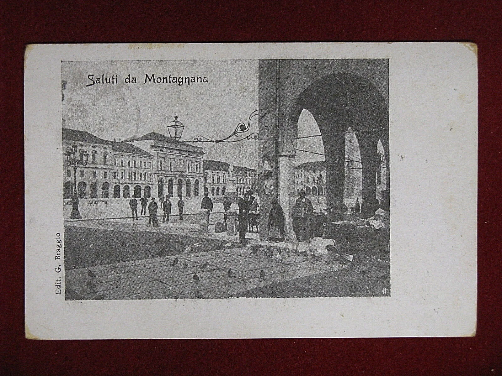 MONTAGNANA Saluti  viaggiata, animata, anni 10 #13221