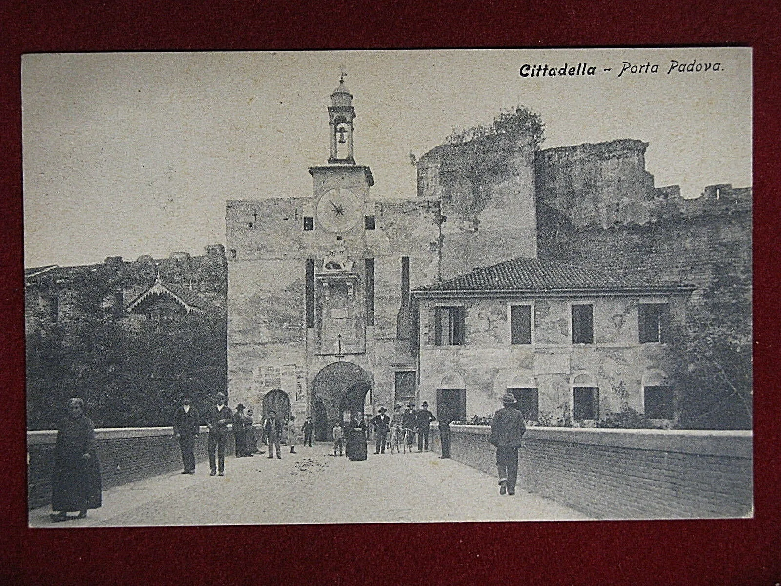 CITTADELLA Porta Padova viaggiata, animata, “900 #14248