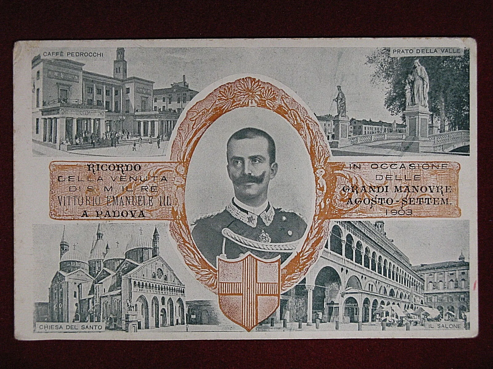 PADOVA  Varie Vedute Ricordo visita Vittorio Emanuele III viaggiata 1903 #12714