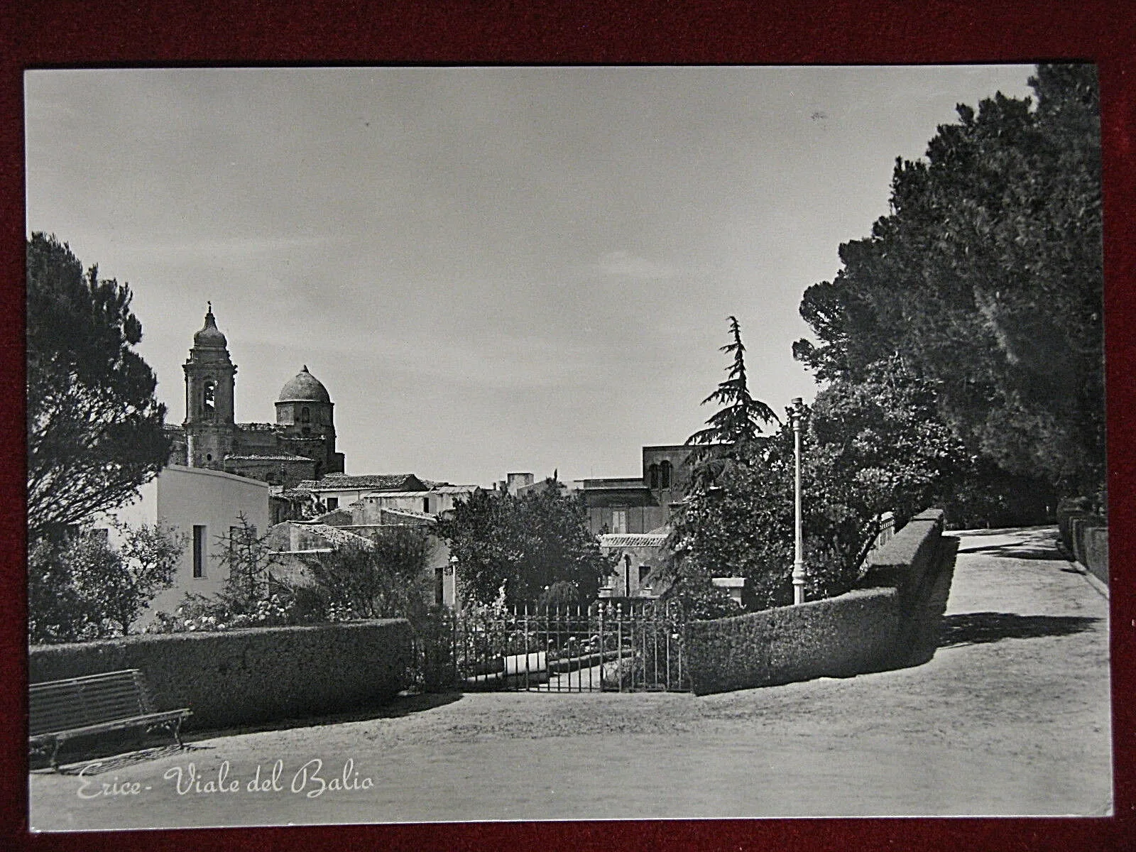 ERICE  Viale del Balio viaggiata 1953, FG, cartolina lucida #14725