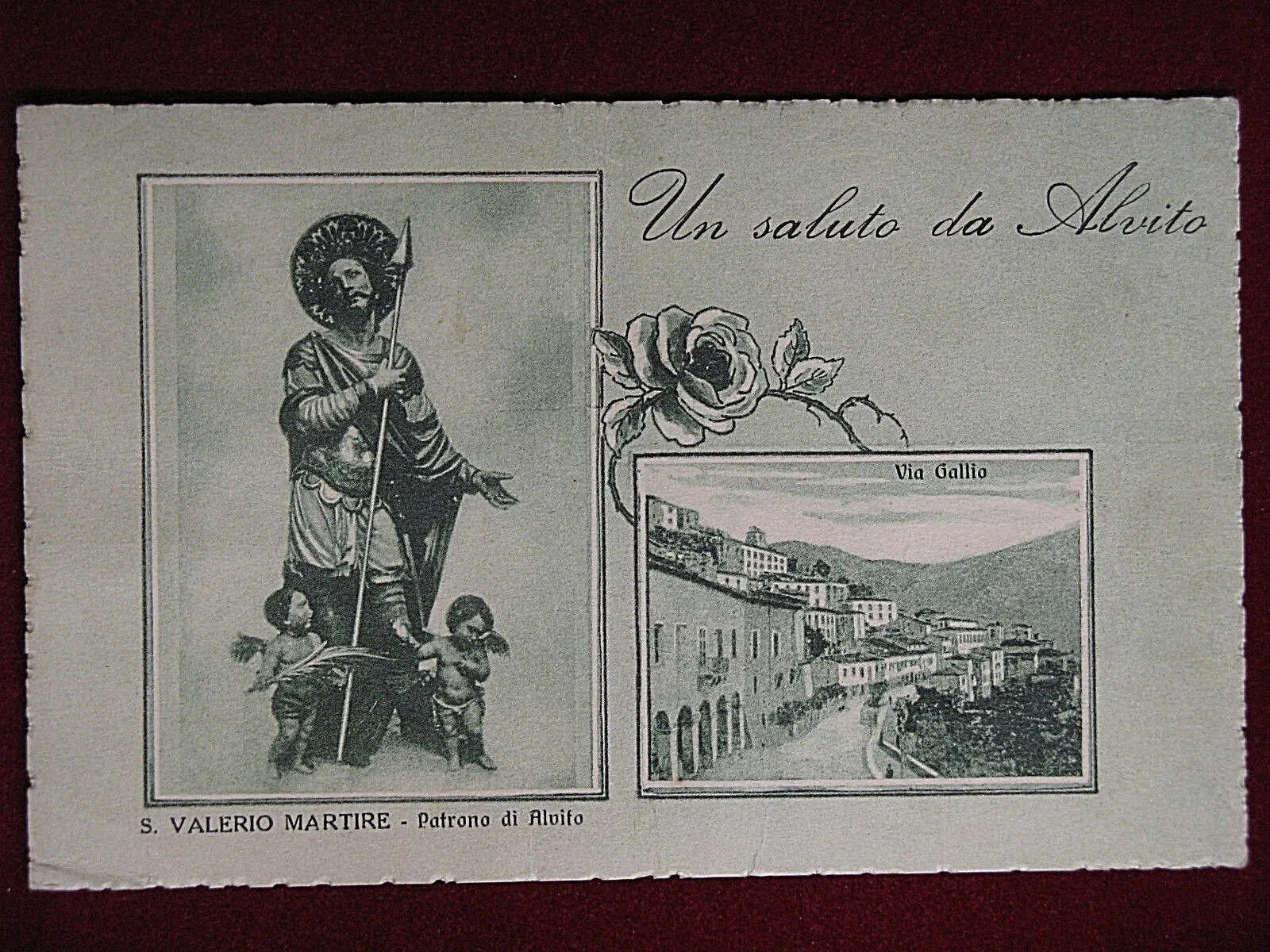 ALVITO Un Saluto da.. Via Gallio, no viaggiata, anni 10 #2156
