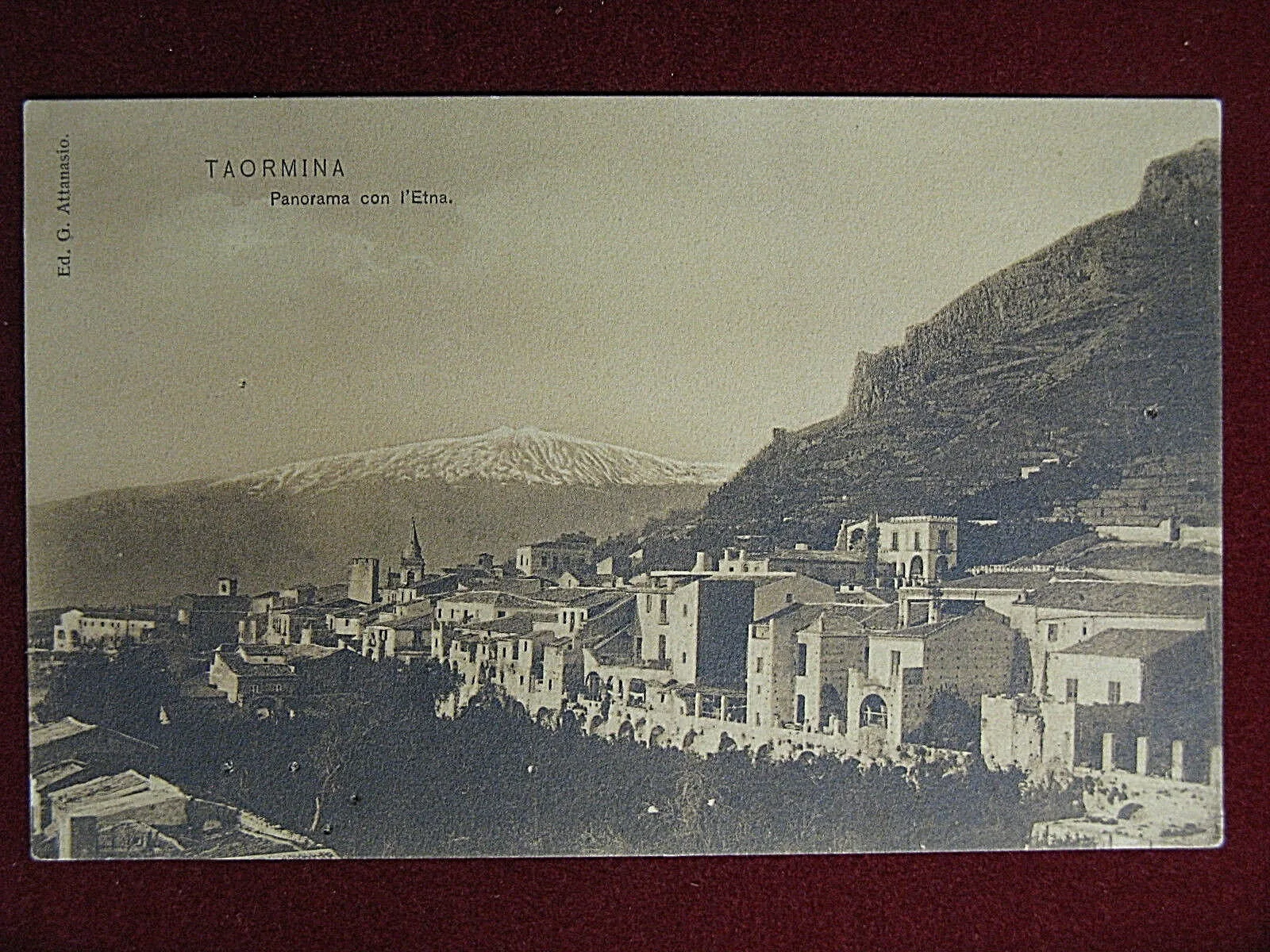 Taormina Panorama con l’Etna  anni 10, non viaggiata #13429