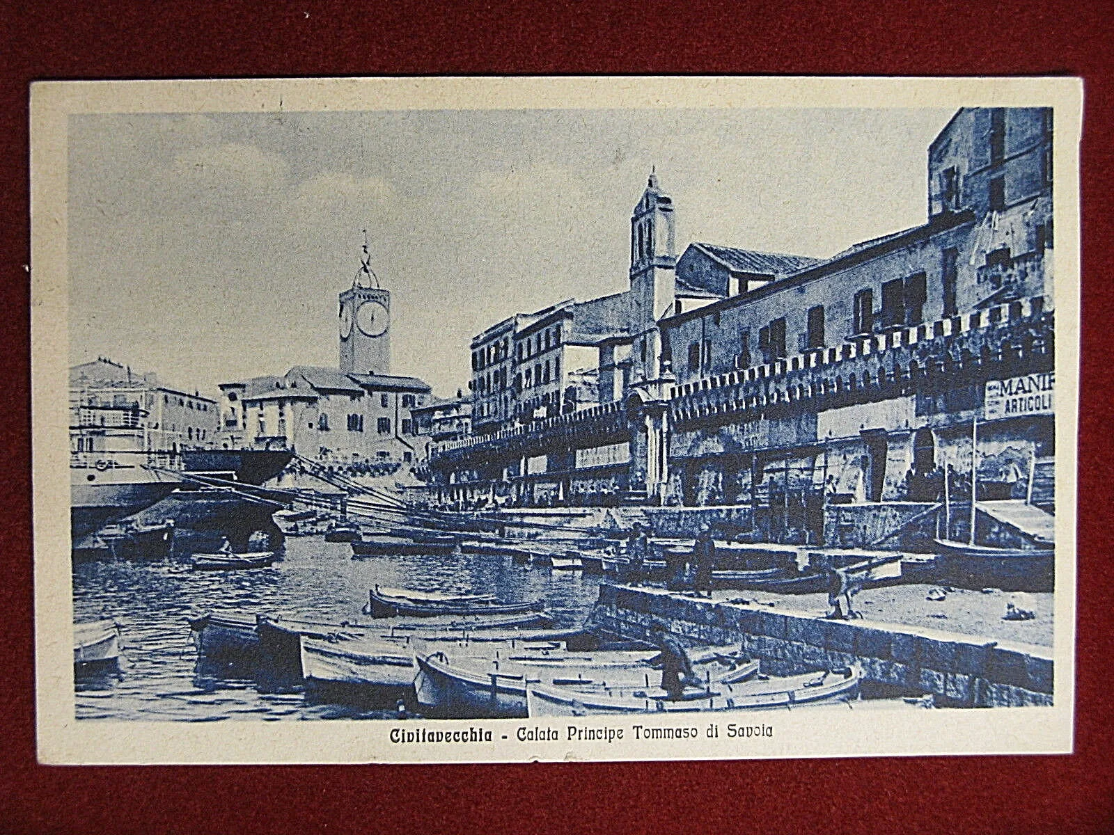 Civitavecchia Calata Principe Tommaso di Savoia anni 20 viaggiata animata #13