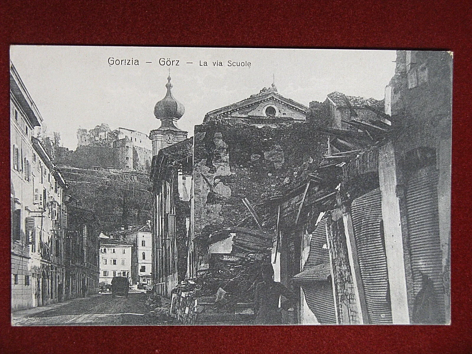 GORIZIA Gorz La Via Scuole no viaggiata anni 10 #13536