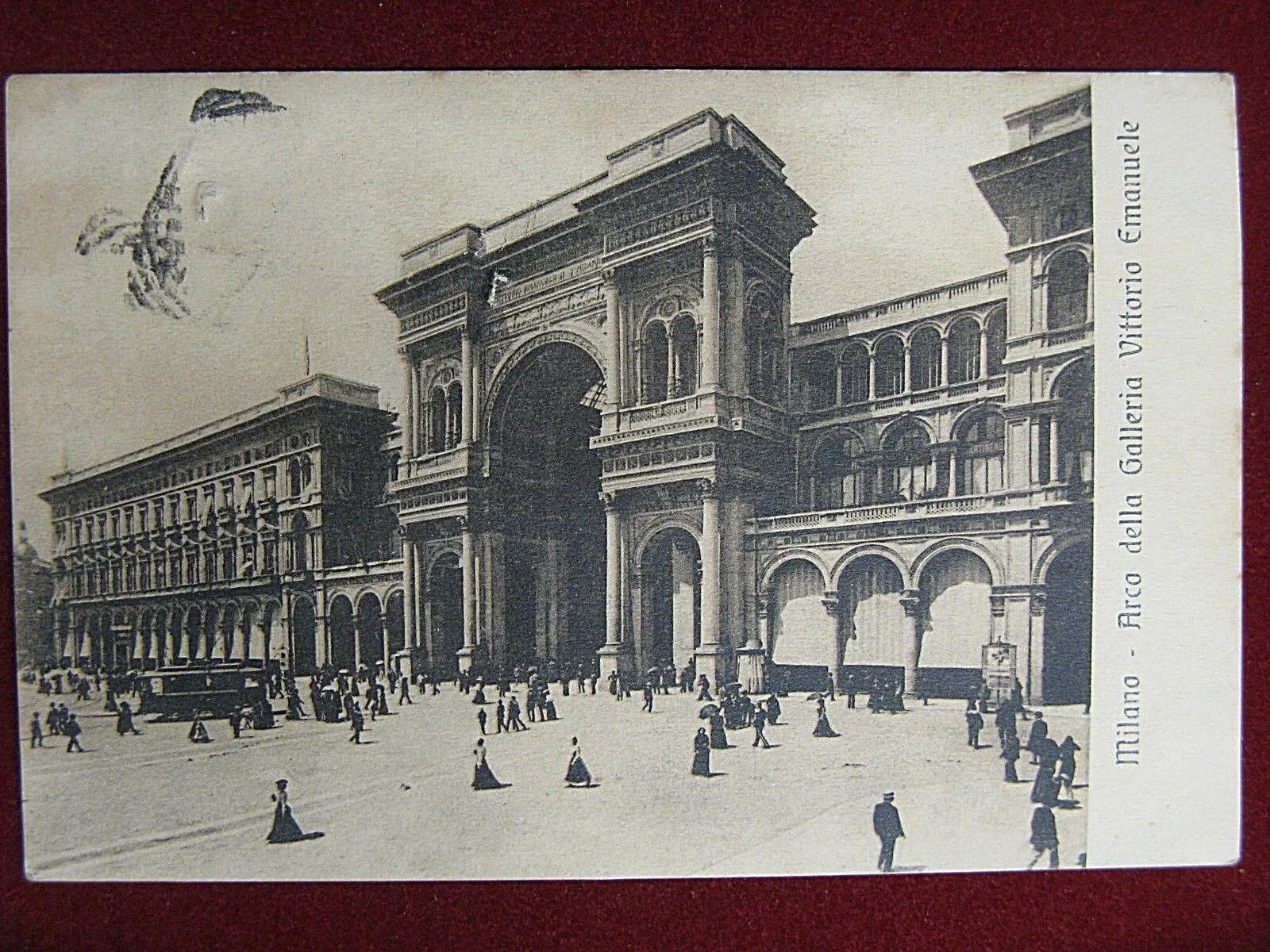 Milano Arco della Galleria Vittorio Emanuele anni 10 viaggiata #13714