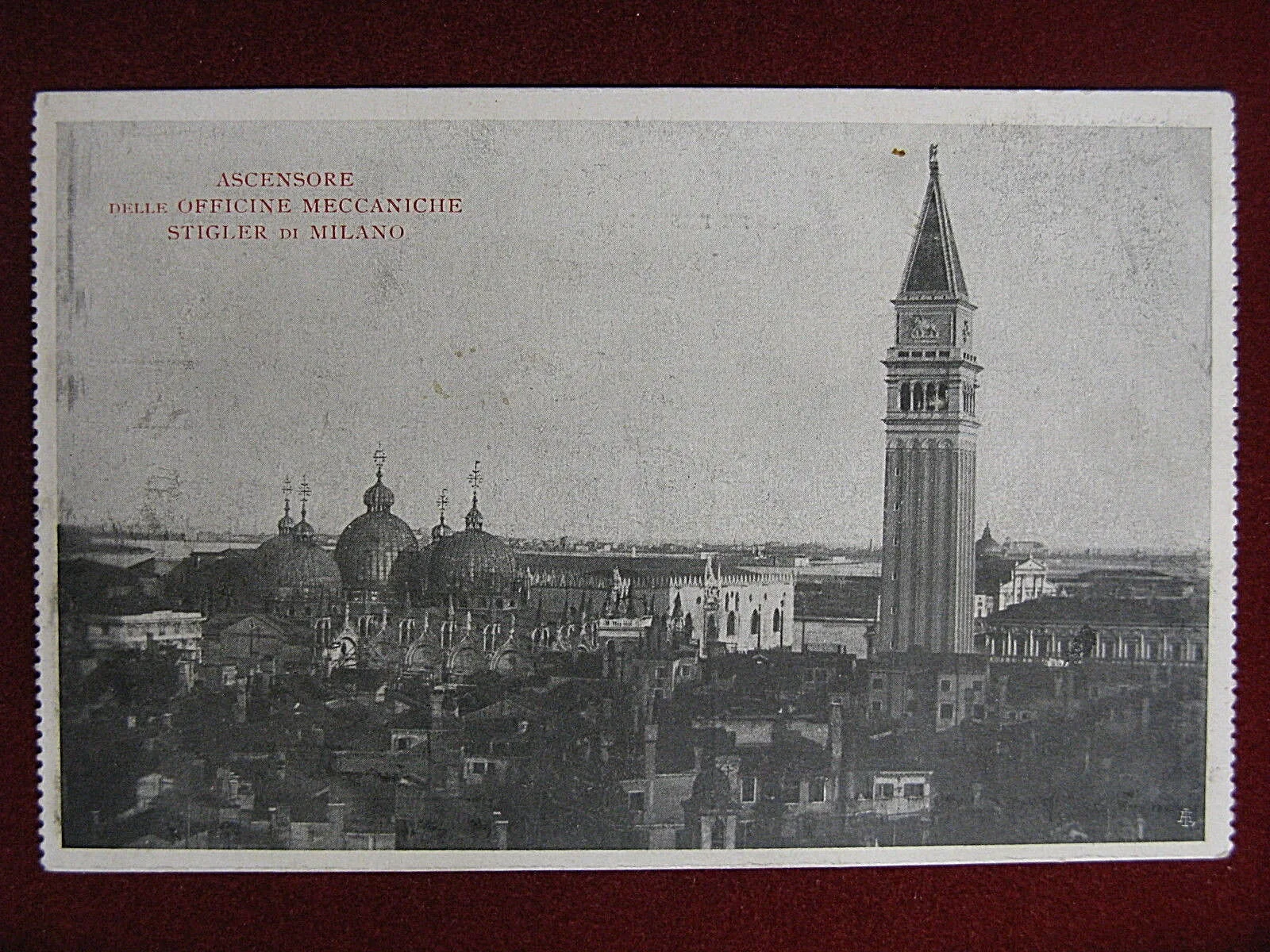 Ascensore delle Officine Meccaniche Stigler anni 10/20 non viaggiata #13736