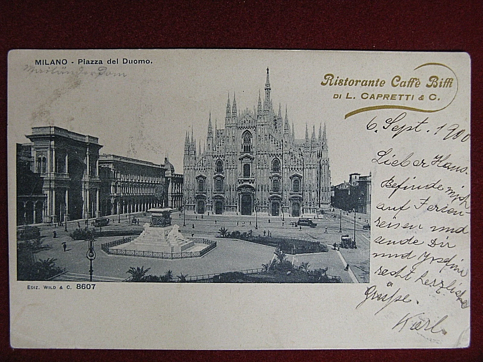 Milano Piazza del Duomo “900 viaggiata, animata #13742