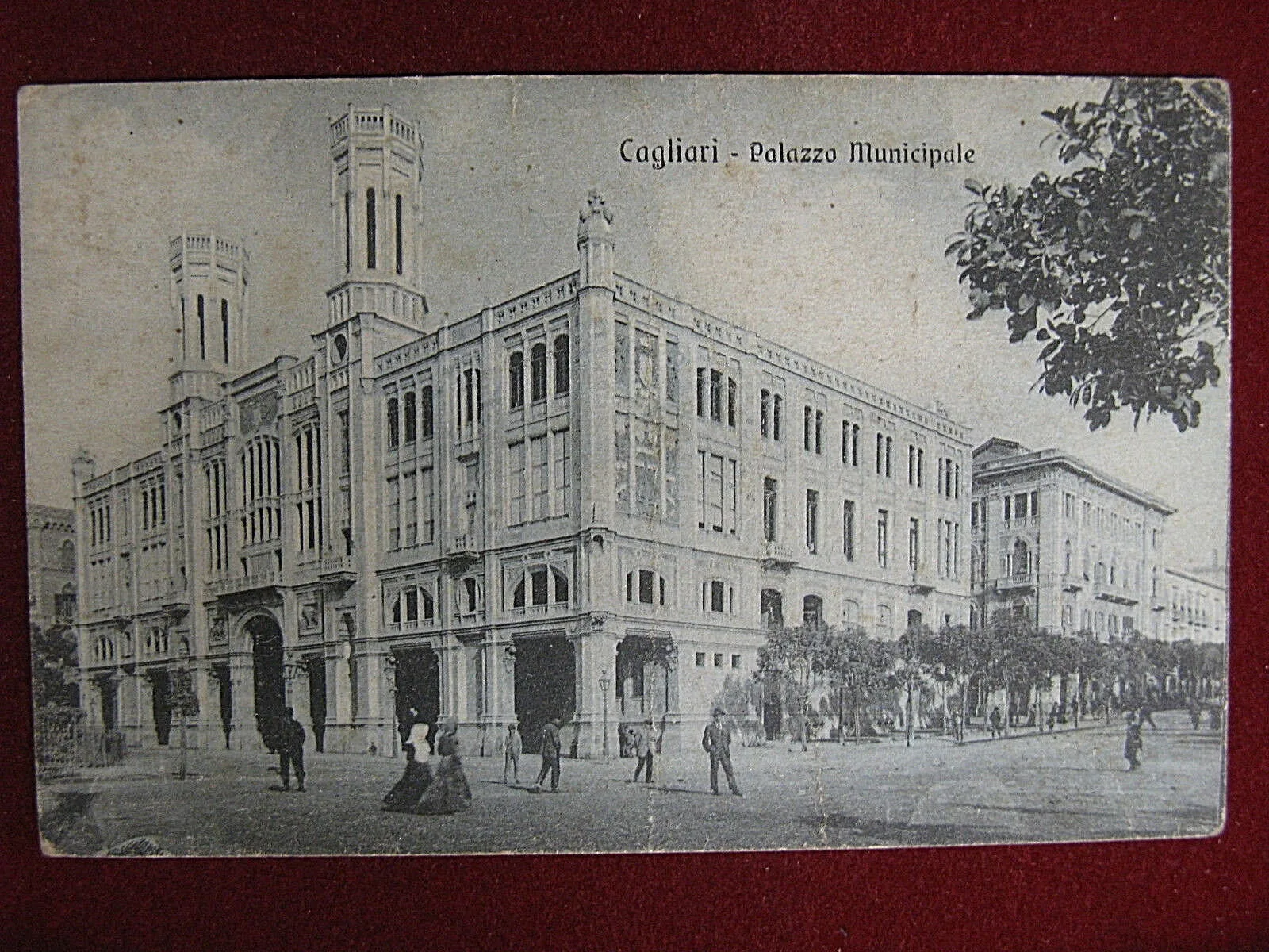 Cagliari Palazzo Municipale anni 10, viaggiata #12430