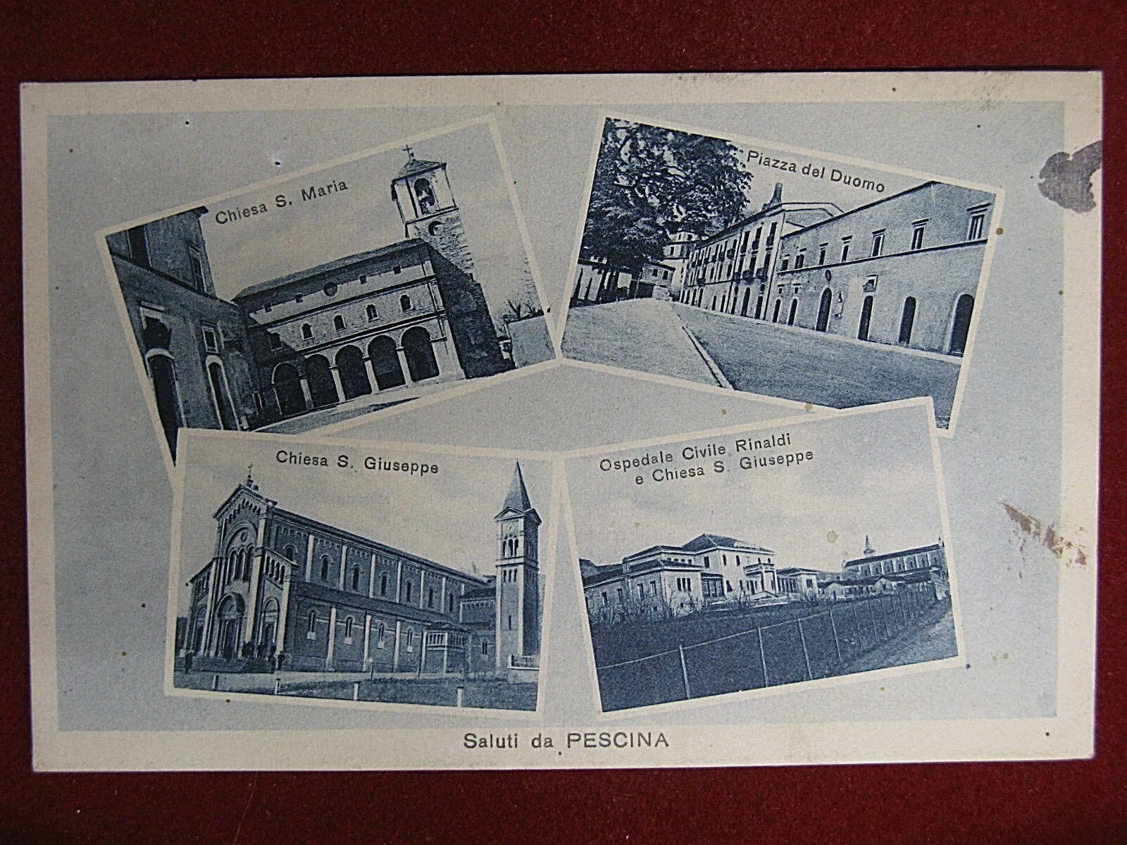 SALUTI DA PESCINA Vedute anni 30 viaggiata #12643