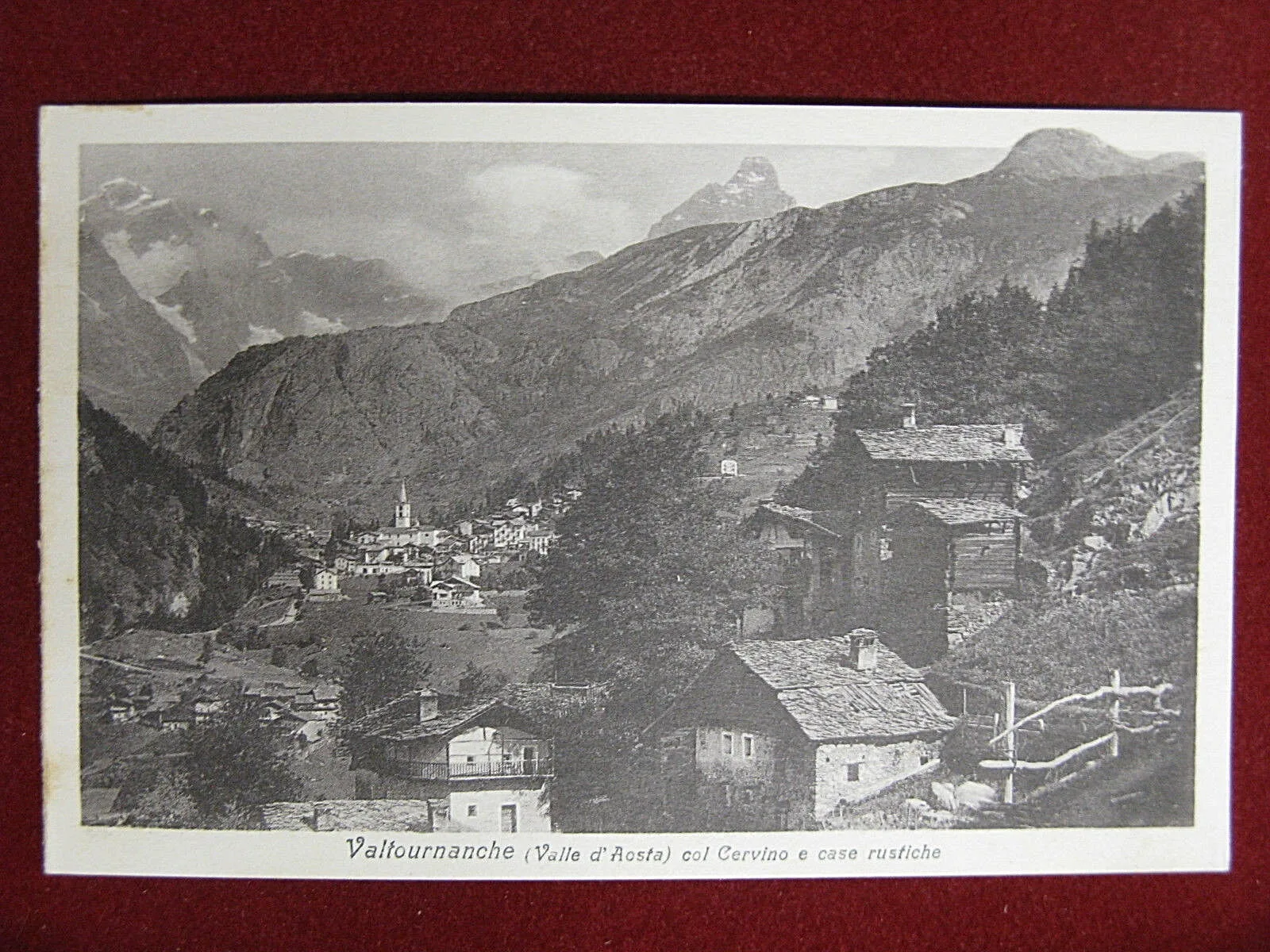 Valtournenche col Cervino e case rustiche anni 10/20 non viaggiata #7293