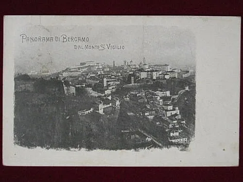 BERGAMO Panorama dal Monte S.Vigilio viaggiata “900 f/p #1287