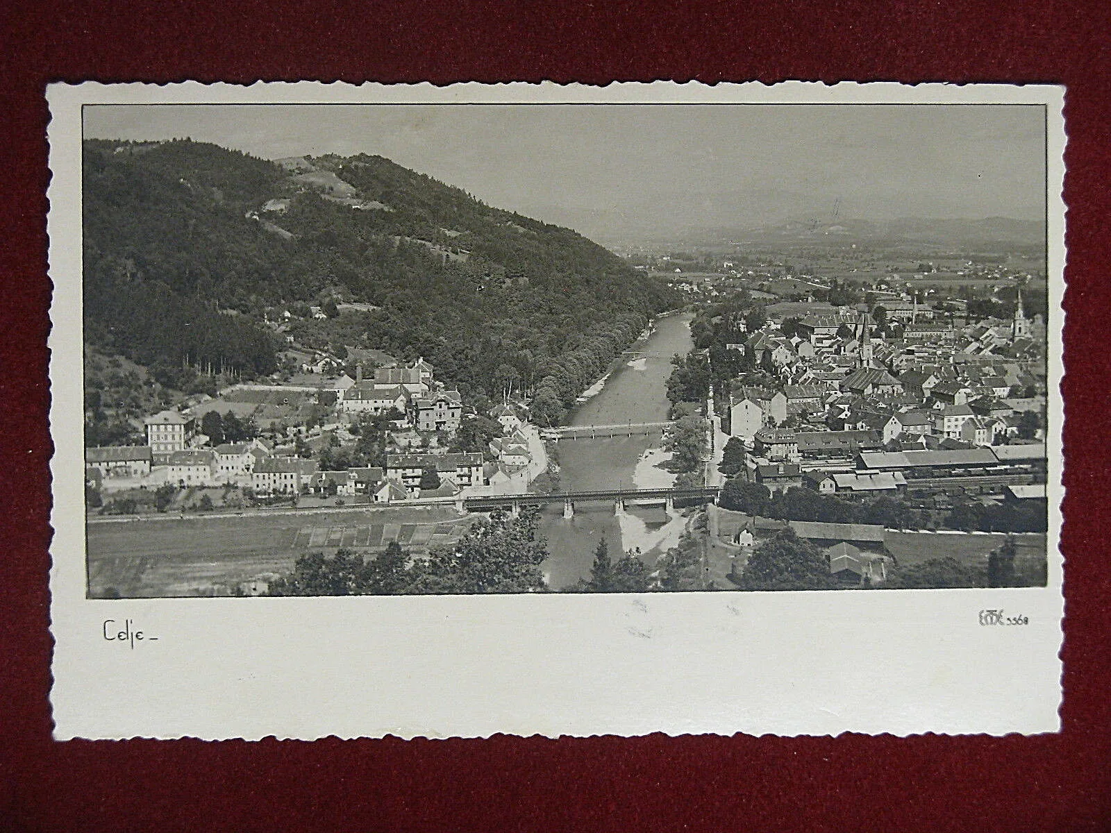 CELJE Slovenia Panorama viaggiata anni 30 #11245
