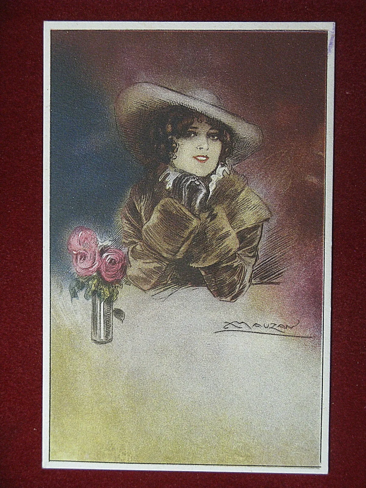 illustrata MAUZAN Donnina  no viaggiata anni 10 #11317