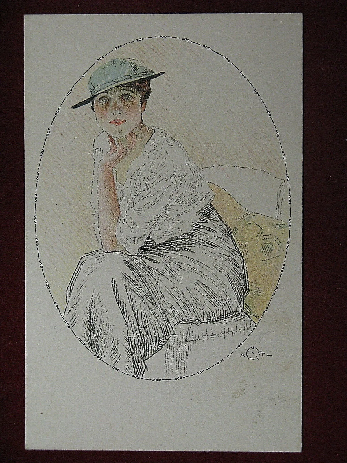 illustrata TERZI A. Donnina Lady no viaggiata, anni 10 #11416