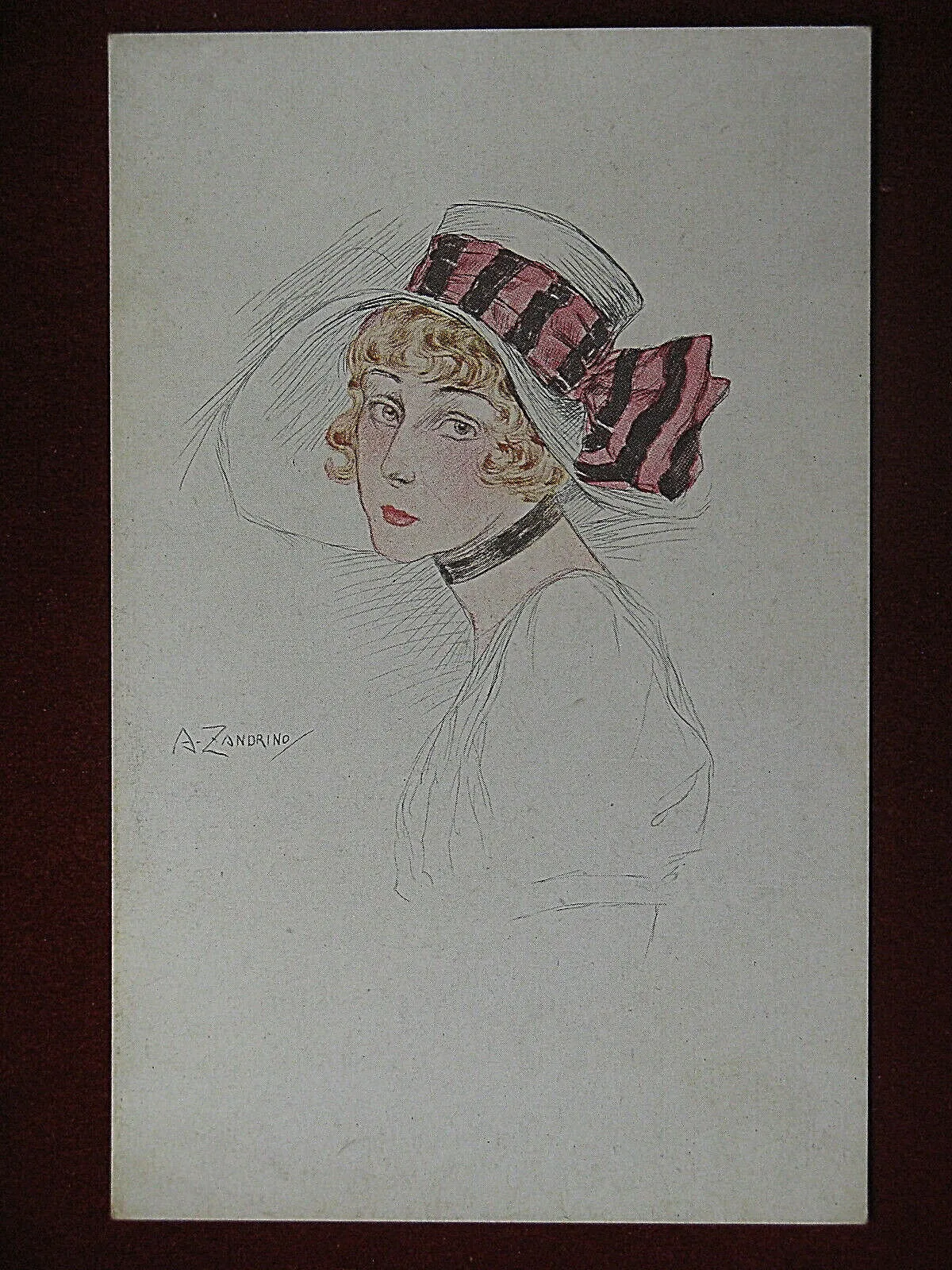 illustrata ZANDRINO A. Donnina no viaggiata, anni 10 #11043