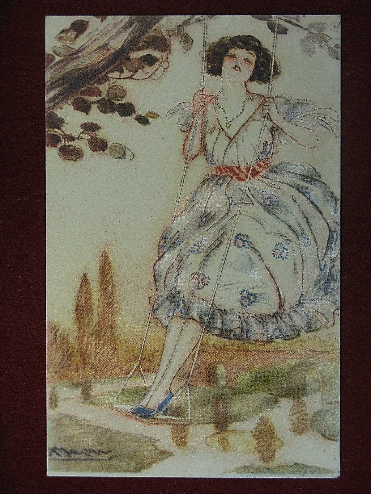 illustrata MAUZAN Donnina no viaggiata, anni 10 #11462