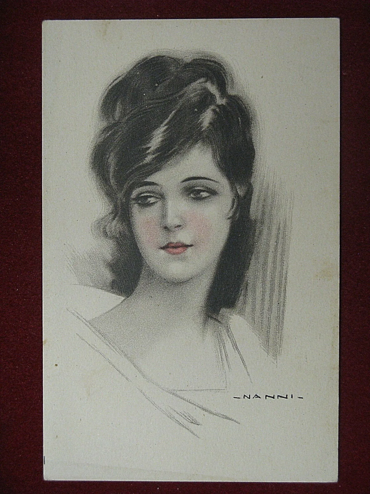 illustrata NANNI Donnina no viaggiata anni 10 #11439
