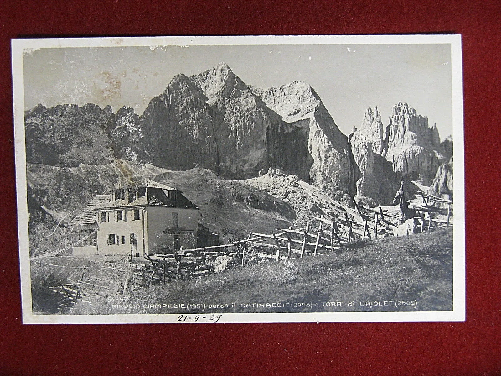 Cortina D’Ampezzo Rifugio Ciampedie Val di Fassa anni 20 non viaggiata #7704