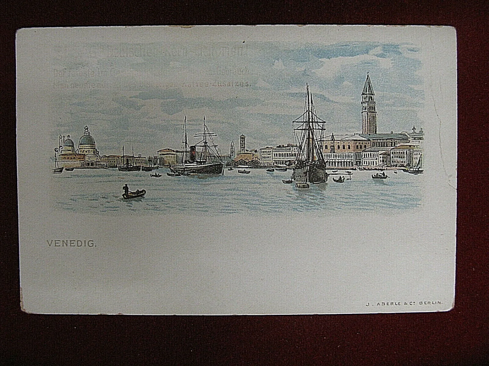 ILLUSTRATA Venezia imbarcazioni anni 10/20, non viaggiata #11632