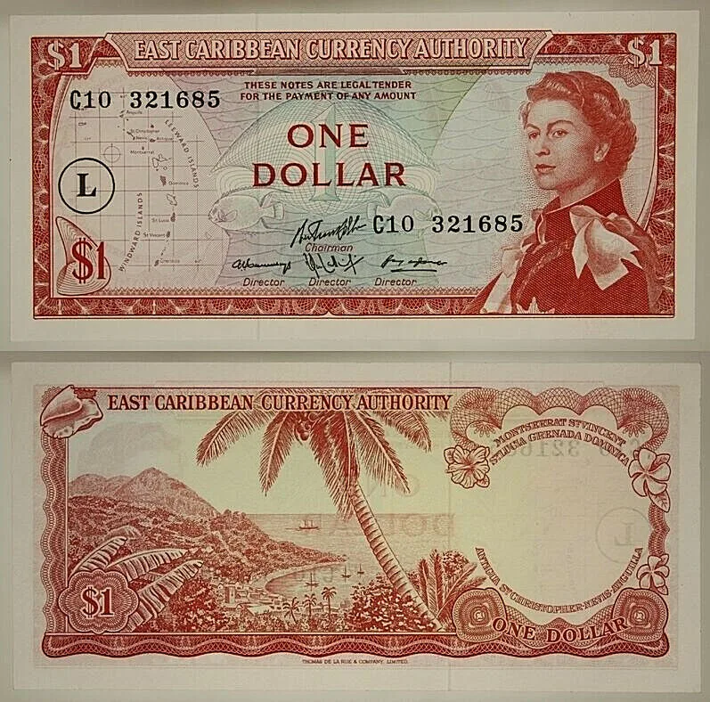 EST CARAIBI 1 Dollaro 1965 FDS Pick#13i #B1530