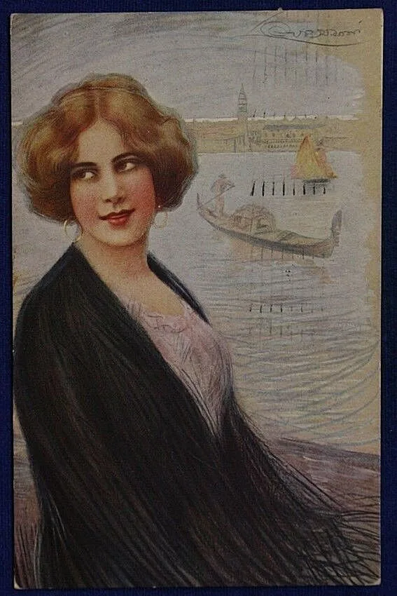 GUARZONI ILLUSTRATA DONNINA VIAGGIATA fp ANNI 20 #17188