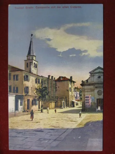 Grado Campanile anni 10 non viaggiata animata #13819