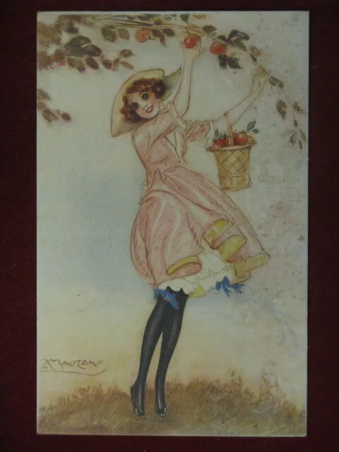 illustrata MAUZAN Donnina no viaggiata anni 10 #11461