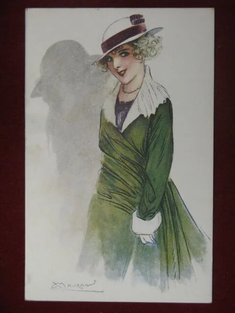 illustrata MAUZAN Donnina no viaggiata anni 10 #11449